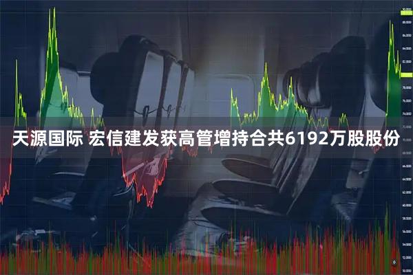 天源国际 宏信建发获高管增持合共6192万股股份